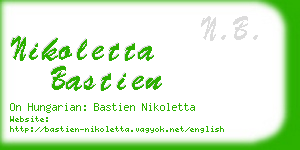 nikoletta bastien business card